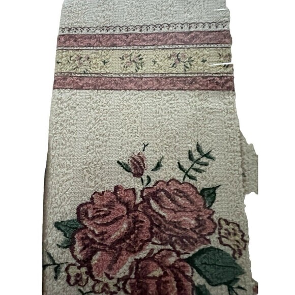 Vintage Stevens Linen Placemats Towel Pot Holder Original Packaging Roses - Picture 4 of 7